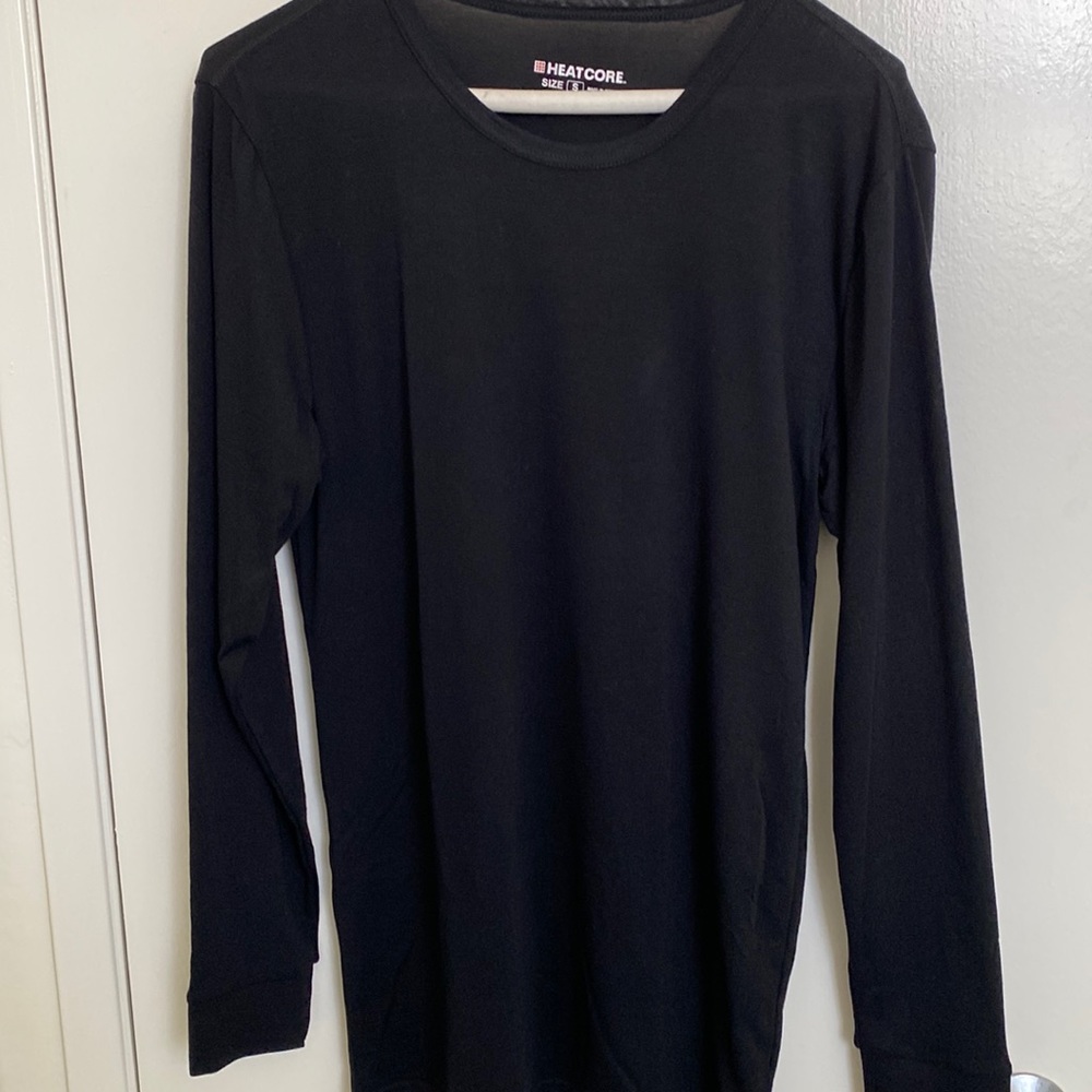 Heat Core Mens Black long sleeve pullover